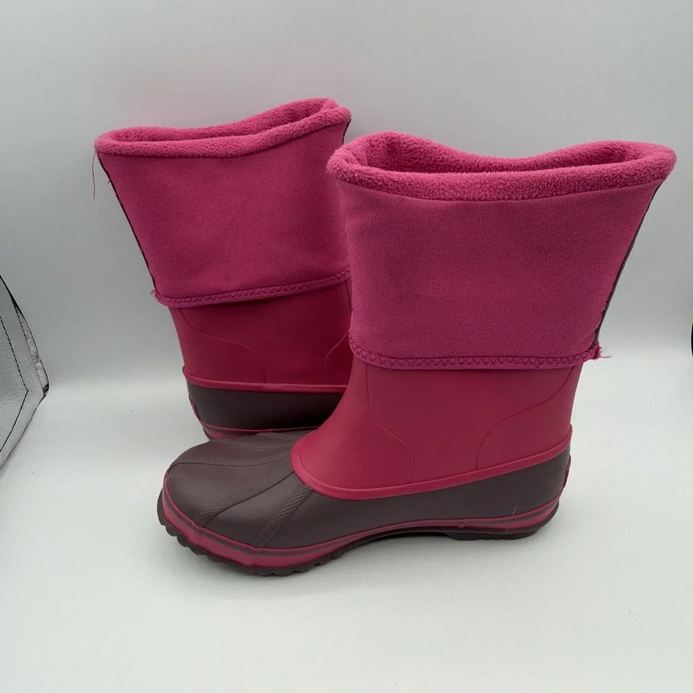 Sorel Rainbou Girl Kid's Waterproof Rain Boots Size 6 Pink